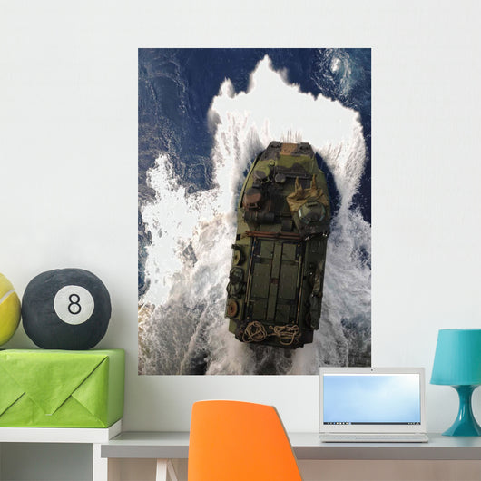 Amphibious Assault Vehicle Exits Wall Decal Design 2
