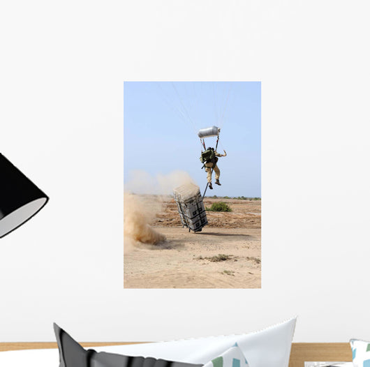 Pararescueman Drops into Zone Wall Decal