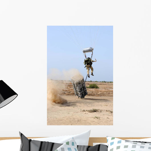 Pararescueman Drops into Zone Wall Decal
