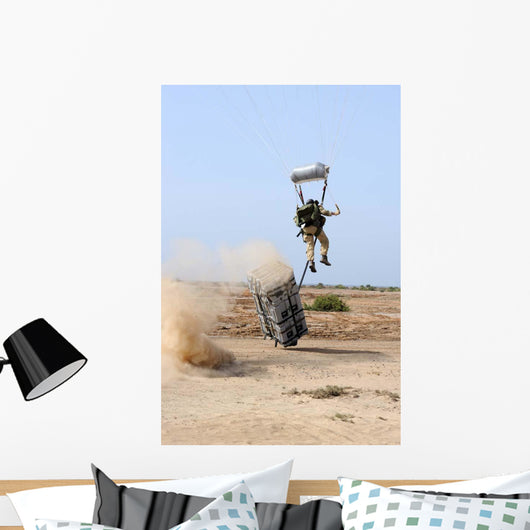 Pararescueman Drops into Zone Wall Decal