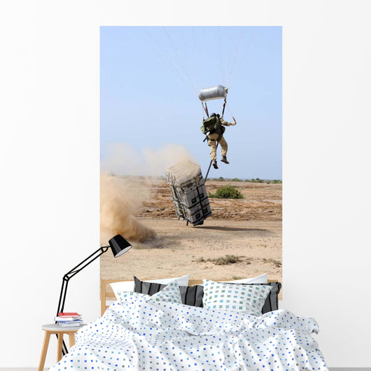 Pararescueman Drops into Zone Wall Decal
