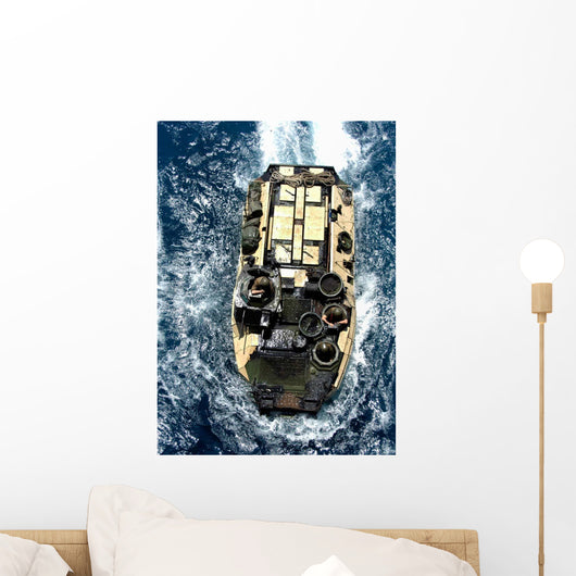 Amphibious Assault Vehicle Navigates Wall Decal
