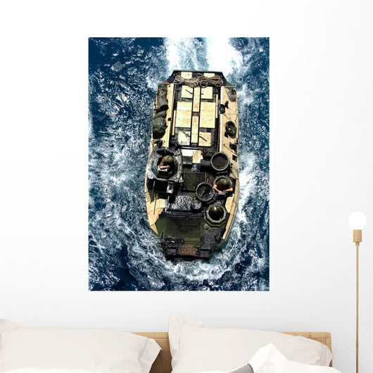 Amphibious Assault Vehicle Navigates Wall Decal