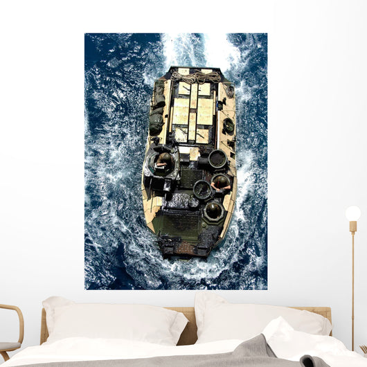 Amphibious Assault Vehicle Navigates Wall Decal