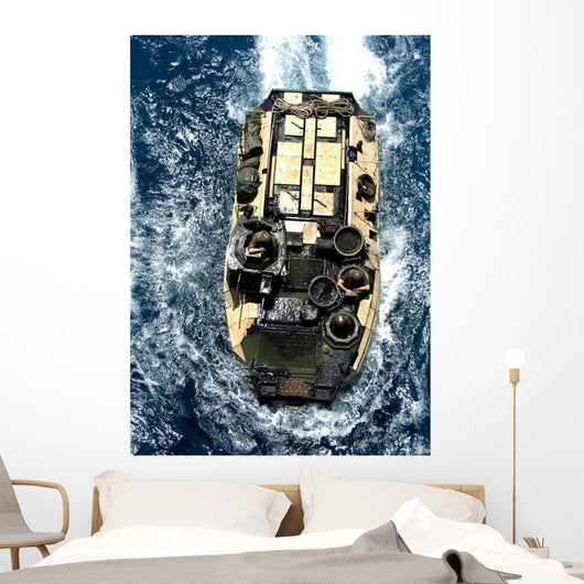 Amphibious Assault Vehicle Navigates Wall Decal