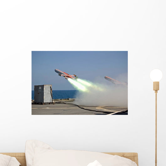 Drone Is Launched from Wall Decal