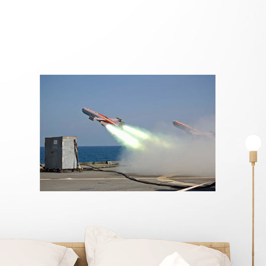Drone Is Launched from Wall Decal