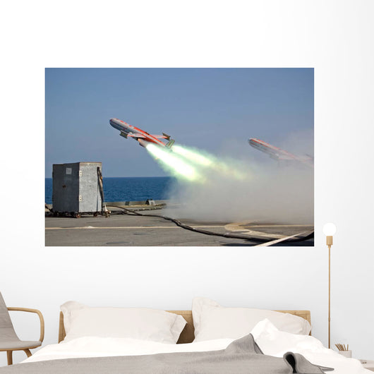 Drone Is Launched from Wall Decal