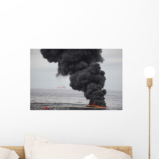 Gathered Concentrated Oil Burns Wall Decal