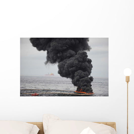 Gathered Concentrated Oil Burns Wall Decal