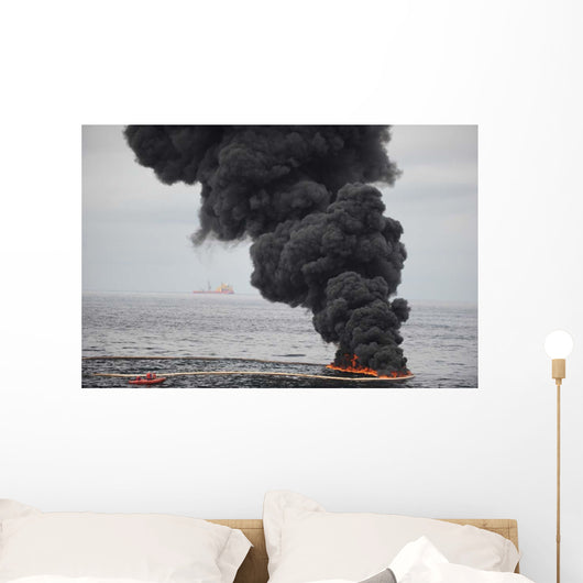 Gathered Concentrated Oil Burns Wall Decal
