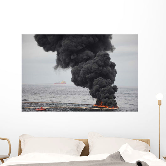 Gathered Concentrated Oil Burns Wall Decal