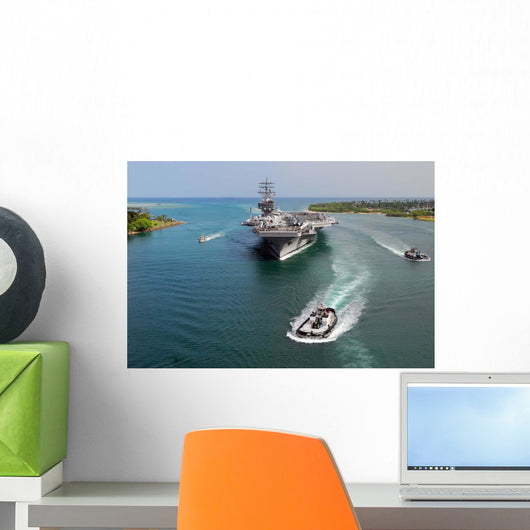 Aircraft Carrier Uss Ronald Wall Decal Design 1