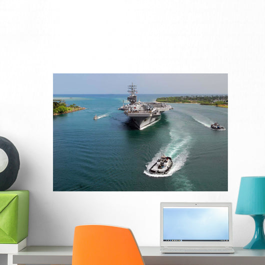 Aircraft Carrier Uss Ronald Wall Decal Design 1