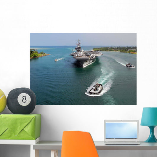 Aircraft Carrier Uss Ronald Wall Decal Design 1