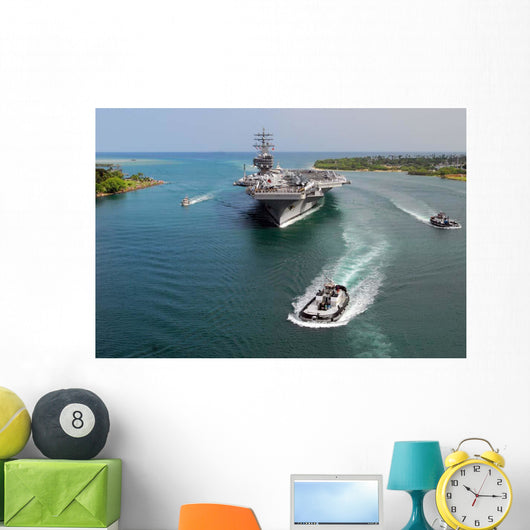 Aircraft Carrier Uss Ronald Wall Decal Design 1