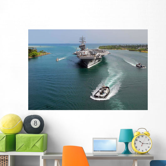 Aircraft Carrier Uss Ronald Wall Decal Design 1