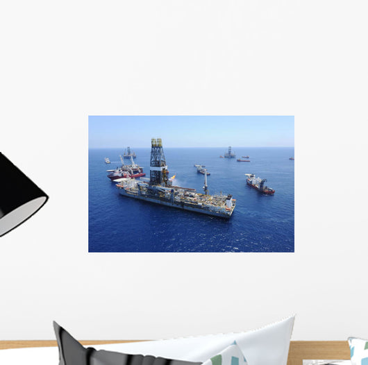 Flaring Operations Conducted Drillship Wall Decal