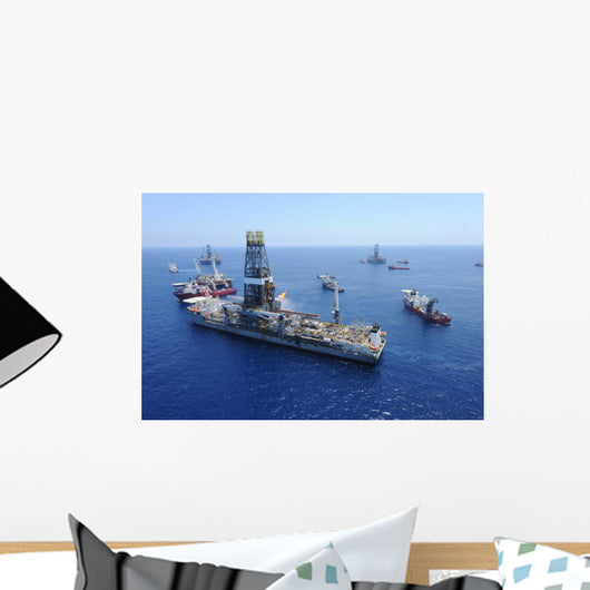 Flaring Operations Conducted Drillship Wall Decal
