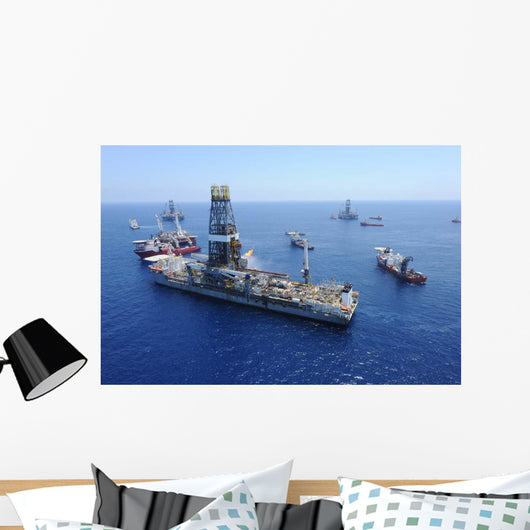 Flaring Operations Conducted Drillship Wall Decal
