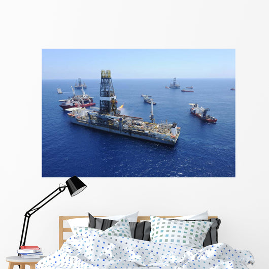 Flaring Operations Conducted Drillship Wall Decal