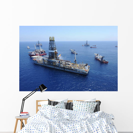 Flaring Operations Conducted Drillship Wall Decal