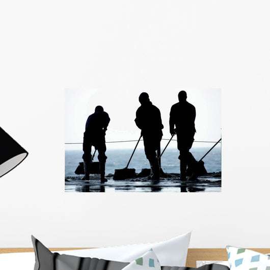 Sailors Sweep out Hangar Wall Decal