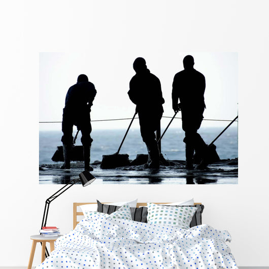 Sailors Sweep out Hangar Wall Decal