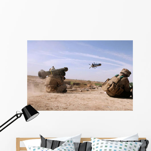 Us Marine Fires Javelin Wall Decal