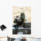 Us Marine Looks Though Wall Decal