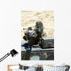 Us Marine Looks Though Wall Decal