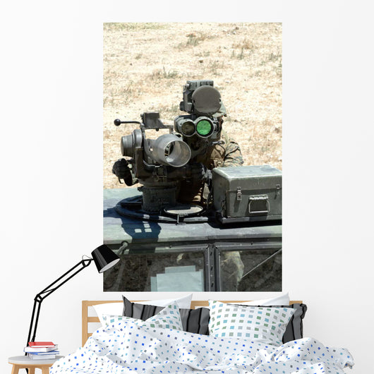 Us Marine Looks Though Wall Decal
