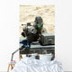 Us Marine Looks Though Wall Decal