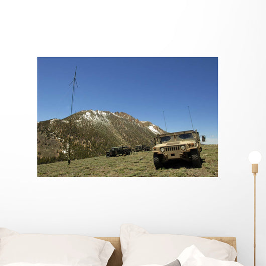 Humvee Is Parked Re-transmitting Wall Decal