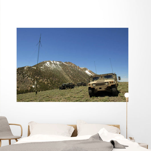 Humvee Is Parked Re-transmitting Wall Decal