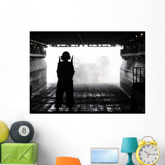Boatswain's Mate Directs Landing Wall Decal