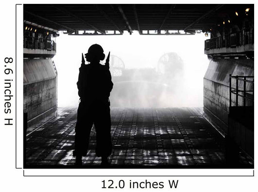 Boatswain's Mate Directs Landing Wall Decal