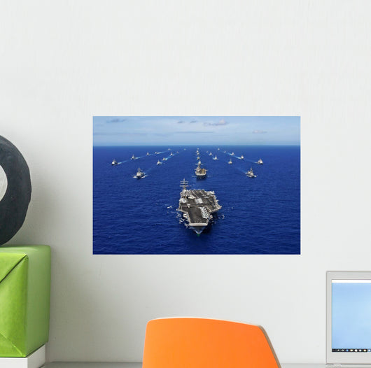 Aircraft Carrier Uss Ronald Wall Decal Design 2