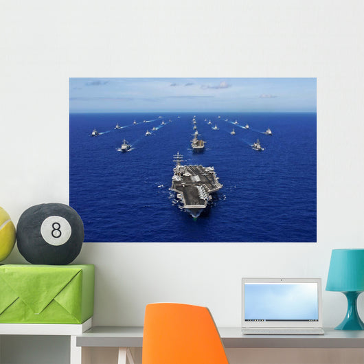 Aircraft Carrier Uss Ronald Wall Decal Design 2