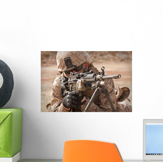 Squad Automatic Weapon Gunner Wall Decal