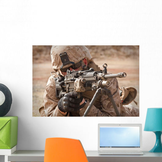 Squad Automatic Weapon Gunner Wall Decal