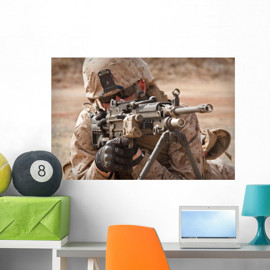 Squad Automatic Weapon Gunner Wall Decal