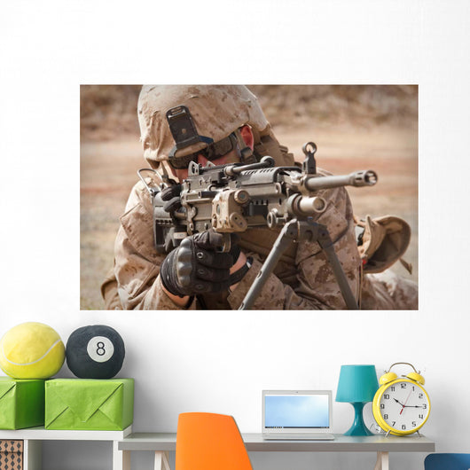 Squad Automatic Weapon Gunner Wall Decal