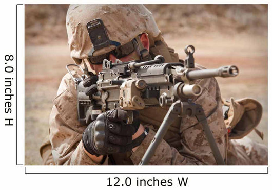 Squad Automatic Weapon Gunner Wall Decal