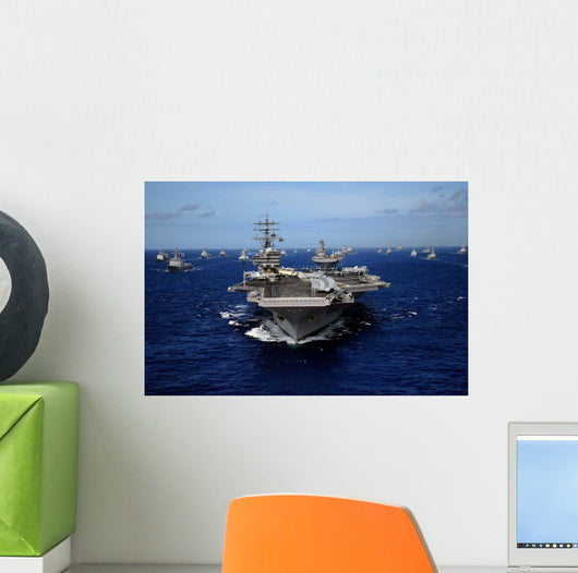 Aircraft Carrier Uss Ronald Wall Decal Design 3