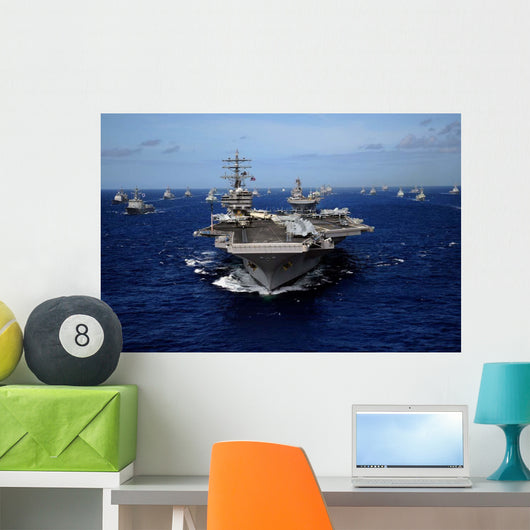 Aircraft Carrier Uss Ronald Wall Decal Design 3