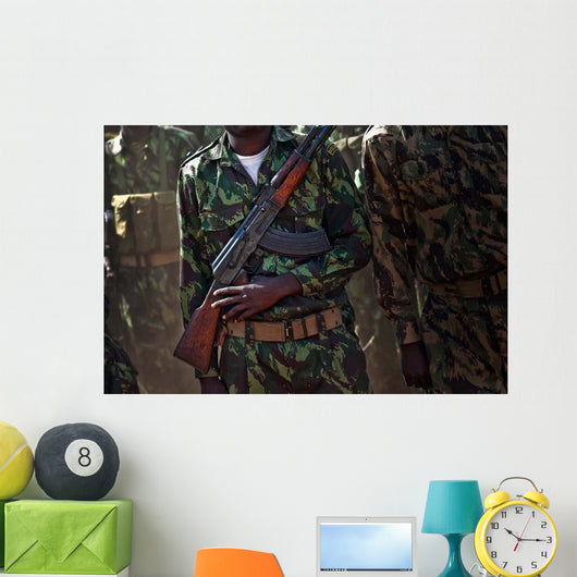 Soldier with Armed Forces Wall Decal