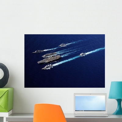 Abraham Lincoln Carrier Strike Wall Decal shown on a wall