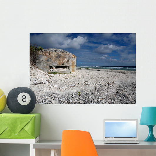 Crumbling Bunker Serves as Wall Decal