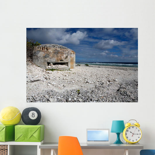Crumbling Bunker Serves as Wall Decal